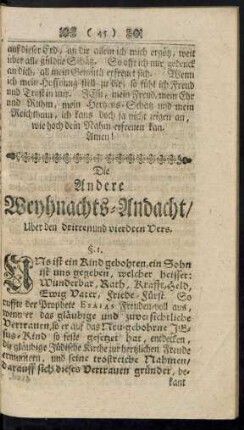 Die andere Weyhnachts-Andacht
