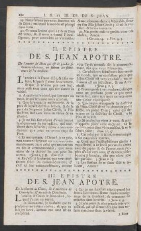 III. Epistre De S. Jean Apotre