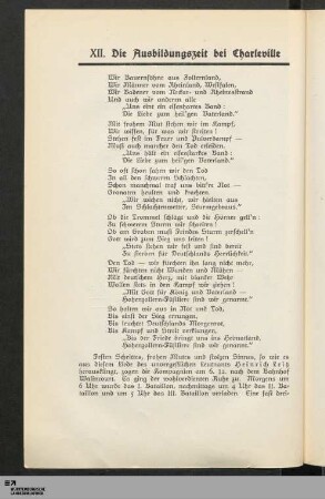 XII. Die Ausbildungszeit bei Charleville