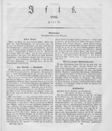 Philosophie / vom Grafen Georg von Buquoy