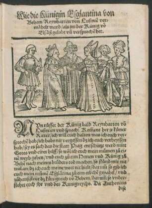 Wie die künigin Esglantina von Behem Reynharten von Lusinien vermähelt ward ...