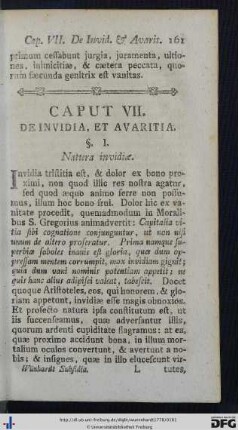 Caput VII. De Invidia, Et Avaritia.