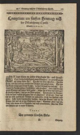 Evangelium/ am fünfften Sonntage nach der Offenbahrung Christi. ...