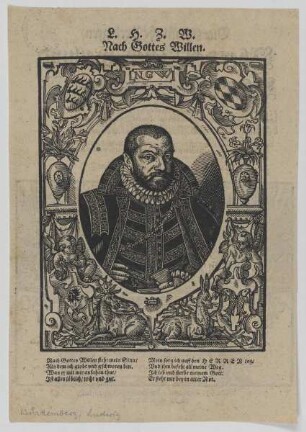 Bildnis des Ludwig III., Herzog von Württemberg