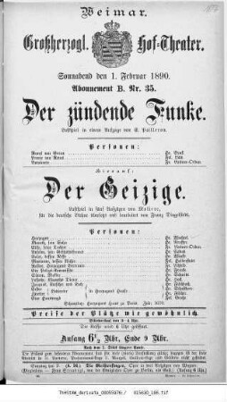 Der Geizige