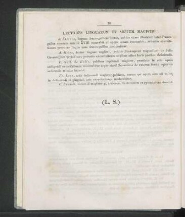 Lectores Linguarum Et Artium Magistri.