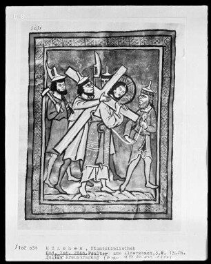Psalter aus Aldersbach — Kreuztragung, Folio 10verso