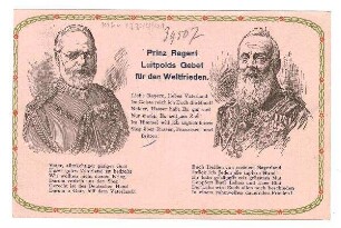 o.Nr.: Prinz Regent Luitpolds Gebet für den Weltfrieden
