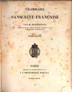 Grammaire sanscrite-française, 2