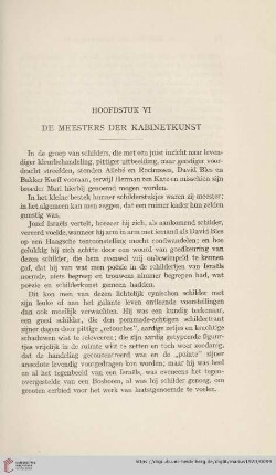 Hoofdstuk VI. De meesters der kabinetkunst