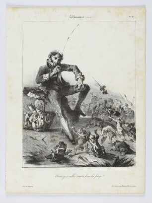 Sautez grenouilles! sautez dans la fange!!, aus: "La Caricature (Journal)" N°56