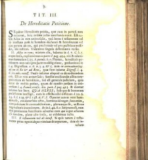 Tit III. De Hereditatis Petitione.