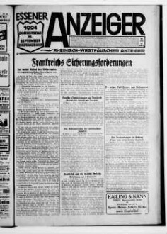 Essener Anzeiger. 1919-1940