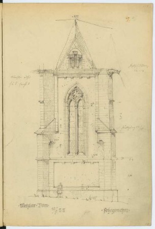 Dom, Wetzlar: Choransicht (aus: Skizzen- und Fotoalbum 2)