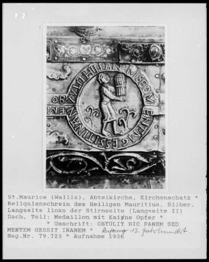 Mauritius-Schrein, Längsseite II, Dach: Kains Opfer