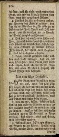 Um eine selge Hinfahrt