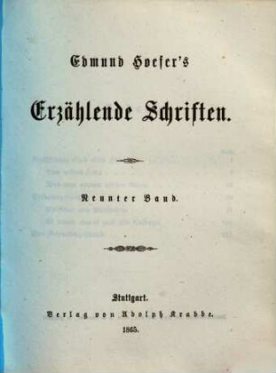 Edmund Hoefer's erzählende Schriften, 9