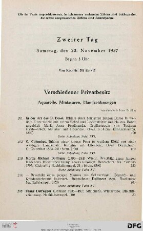 Verschiedener Privatbesitz (Nr. 201-412)