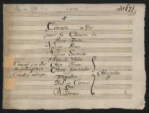 Konzerte; cemb, orch; Es-Dur