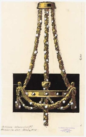 Inneneinrichtung von Schloss Wansdorf: Ansicht der Lampe 1:10