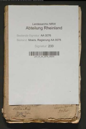 Die von den Predigern der evangelisch-reformierten Klasse erbetene Einführung neuer Gesangbücher