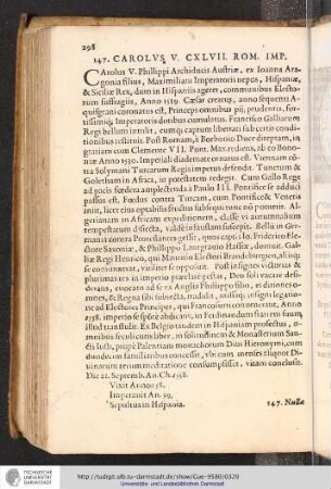 147. Carolus V. CXLVII. Rom. Imp.
