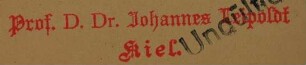 Leipoldt, Johannes / Stempel