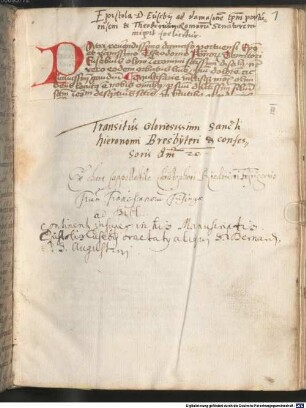 Epistola de morte Hieronymi ad Damasum - BSB Clm 6808