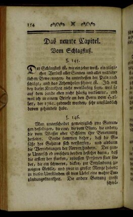 Das neunte Capitel. Vom Schlagfluß.