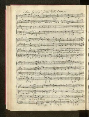 Sung by Sigr. Jozzi Nell Artamene