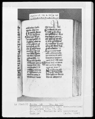 Diurnale aestivale mit Brevierteilen — Initiale H?, Folio 112recto