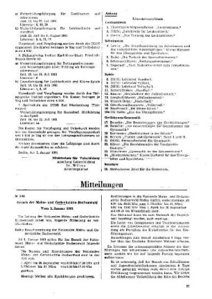 Besuch der Mahn- und Gedenkstätte Buchenwald : 3/61 Vom 5. Januar 1961 ; [Mitteilungen]