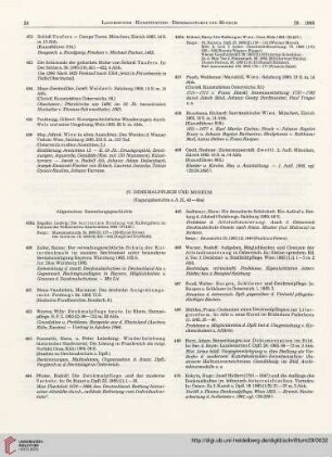 IV. Denkmalpflege und Museum