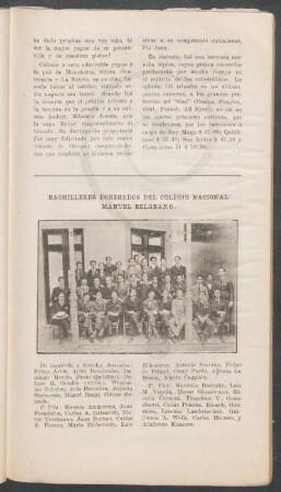 Bachilleres egresados del Colegio Nacional Manuel Belgrano - [Fotografía]