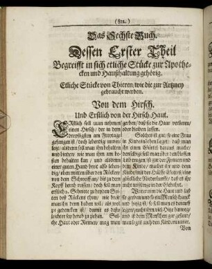 Das Sechste Buch.