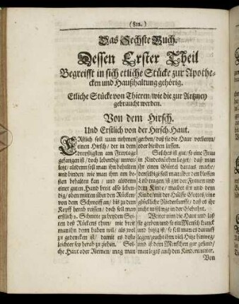 Das Sechste Buch.
