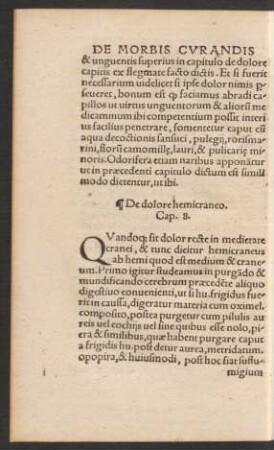 De dolore hemicraneo. Cap. 8.