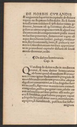 De dolore hemicraneo. Cap. 8.