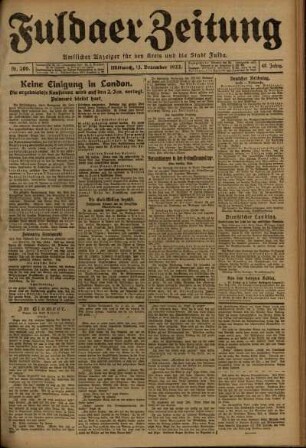 Ausgabe vom Mittwoch, den 13. Dezember 1922.