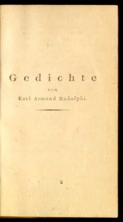 Gedichte von Karl Asmund Rudolphi.
