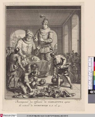Recompense des Officiers de Gargantua apres la victoire de Picrochole