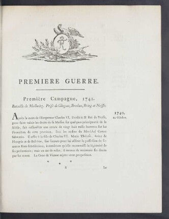 Premiere Guerre.
