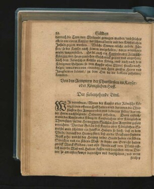 Von den Aemptern der Churfürsten im Kayser- oder Königlichen Hoff. Der siebenzehende Titul.