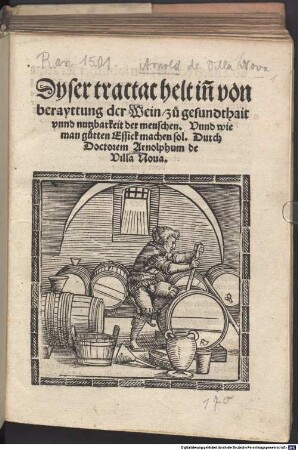 Tractat von bereyttung der Wein ...