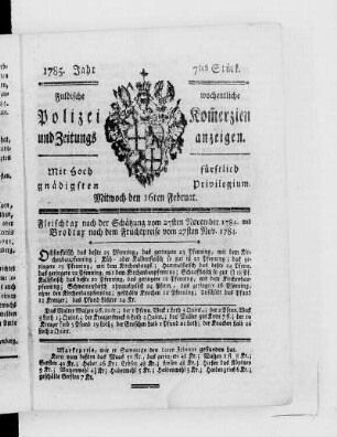 7tes Stück., Ausgabe vom 16. Februar 1785