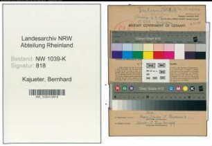 Entnazifizierung Bernhard Kajueter , geb. 10.08.1891 (Arzt)