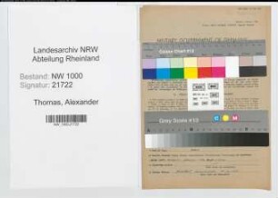 Entnazifizierung Alexander Thomas, geb. 09.11.1910 (Angest.)