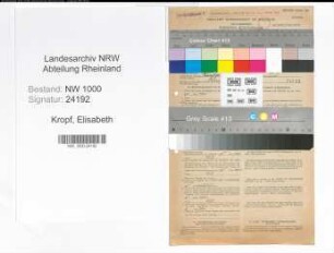 Entnazifizierung Elisabeth Kropf, geb. 08.09.1898 (Sekretaerin)