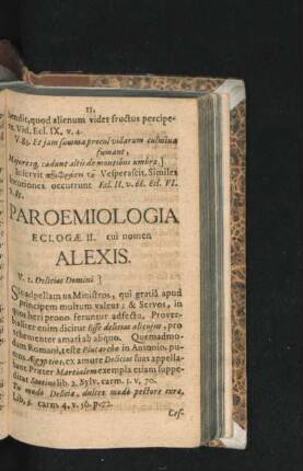 Eclogae II. cui nomen Alexis.
