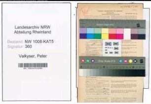 Entnazifizierung Peter Valkyser , geb. 31.10.1899 (Schreiner)